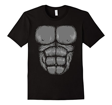 Gorilla Chest T-Shirt | Halloween Costume Suit Shirt