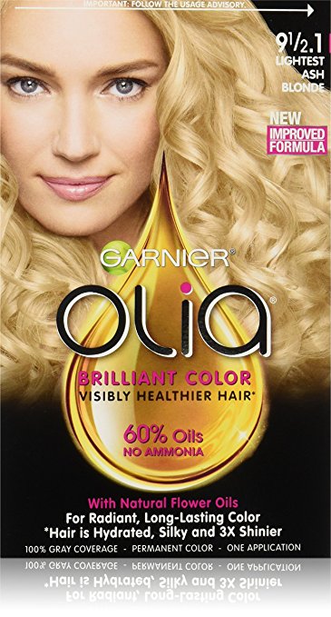 Garnier Olia Oil Powered Permanent Hair Color, 9 1/2.1 Light Cool Blonde