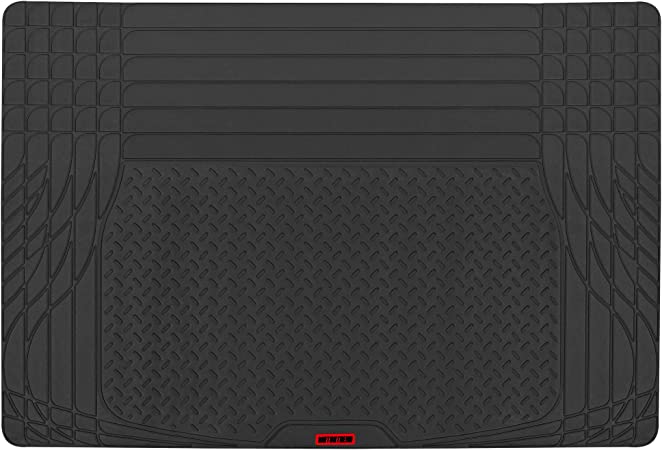 MotorTrend FlexTough TrunkShield Cargo Liner Car Mat for Back of SUV, Sedan & Coupe Trunk Cover, All Weather Heavy Duty Protection, Trim-to-Fit, 47.5" x 32.2"in