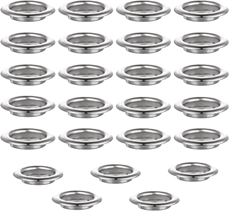 Yolev 25pcs 40mm Grommet Eyelets Kit Metal Eyelets with Washers Curtain Grommet for Tarpaulin Fabric Curtains, Tarpaulin (1 Inch Inside Diameter)