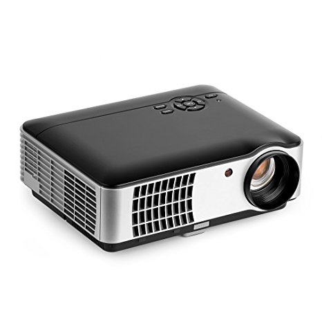 Elepawl LED Video Projector, Multimedia Home Cinema with 5.8 inch Display LCD TFT 1080P HD Display 1280×800 Resolution 2800 Lumens for Home Theater Projector / TV / Laptop /Playstaion 3/4 / Xbox One