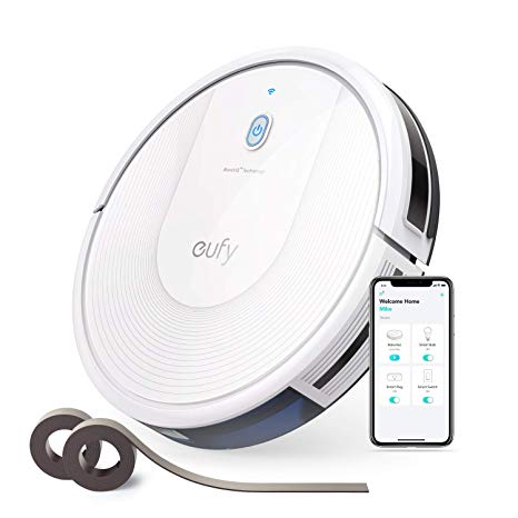 eufy BoostIQ RoboVac 30C, Robot Vacuum Cleaner, Wi-Fi, Super-Thin, 1500Pa Strong Suction, Boundary Strips Included, Self-Charging Robotic Vacuum Cleaner, Cleans Hard Floors to Medium-Pile Carpets