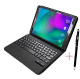 Samsung Galaxy Tab S2 97 Keyboard case KuGi  High quality Ultra-thin Detachable Bluetooth Keyboard Stand Portfolio Case  Cover Free stylus for Samsung Galaxy Tab S2 97 tablet For Tab S2 97 Black