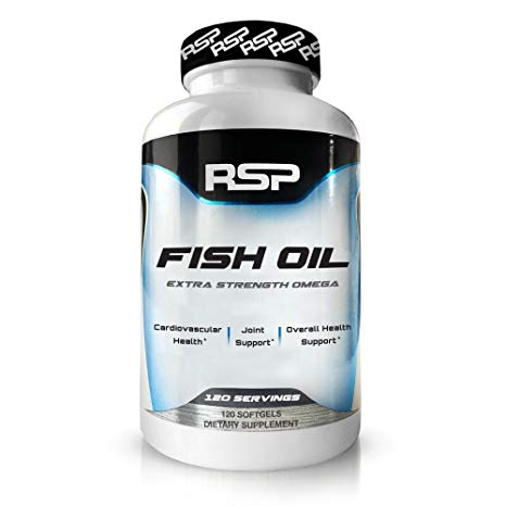 RSP Fish Oil - 3X Strength Omega 3 Softgels, HIGH EPA & DHA for Heart, Brain, Joint Health, Triple Strength Formula (120 Count)