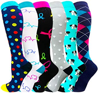 Compression Socks for Women&Men (20-30mmHg)- Best for Running, Travel,Cycling,Pregnant,Nurse, Edema