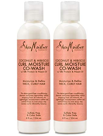 Shea Moisture Coconut & Hibiscus Co-Wash 8 Ounce (235ml) (2 Pack)