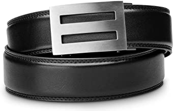 KORE Men’s Full-Grain Leather Track Belts | “Intrepid” Stainless Steel Buckle