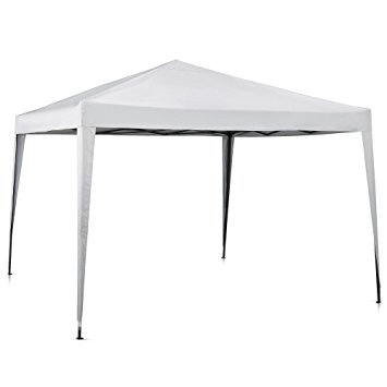 VonHaus Pop Up Gazebo 3x3m – Outdoor Garden Marquee with Water-resistant Cover and Telescopic Legs - Ivory Colour