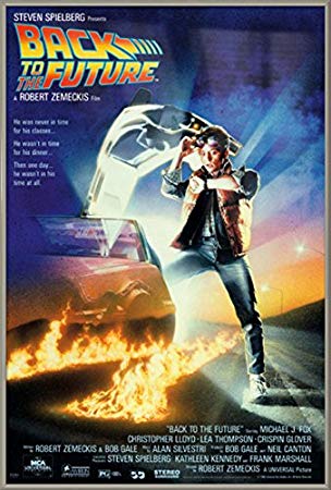 Back To The Future - Framed Movie Poster / Print (Regular Style / Delorean) (Size: 24" x 36")