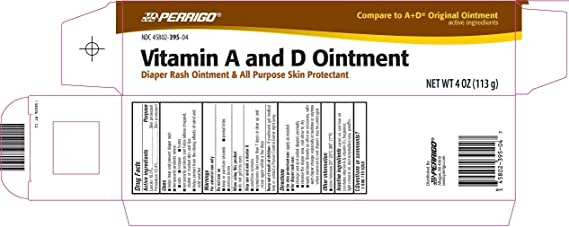 Perrigo Company Vitamin A and D Ointment Diaper Rash and Skin Protectant, Assorted 4 Ounce (Pack of 1)