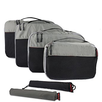 OXA 4 Set Packing Cubes,Travel Luggage Packing Organizers with Laundry Bag Shoes Bag