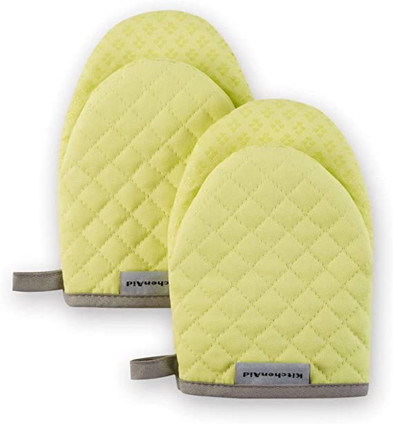 KitchenAid Asteroid Mini Oven Mitt, 5.5"x8", Kyoto Glow 2 Count