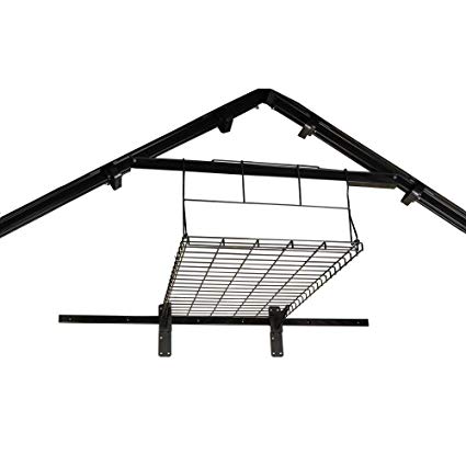 Suncast Loft Shelf - Ceiling Storage and Shelving for Suncast Shed - Hanging Truss System Holding 50 lbs. of Garden Supplies, Tools, Toys, Outdoor Accessories - Black