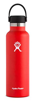 Hydro Flask 12 oz Double Wall Vacuum Insulated Stainless Steel Leak Proof Sports Water Bottle, Standard Mouth with BPA Free Flex Cap, Lava