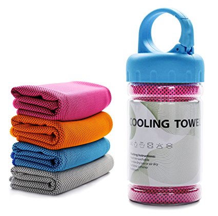 Sports Towel for Instant Cooling Relief Wuji Microfiber Towels for Golf Workout Swimming Gym Yoga Travel Camping Fitness 40"x12" Sweat Towel