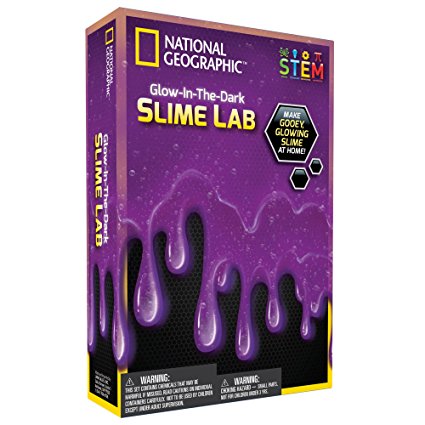 NATIONAL GEOGRAPHIC Slime DIY Science Lab – Make Glowing Slime (Purple)