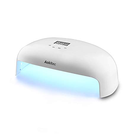 Aokitec UV LED Nail Lamp 78W Professional Nail Dryer for All Gels Fits Both Hands or Feet with 4 Timer, Sensor, LCD Display, 56 Beads Gel Curing Lamp
