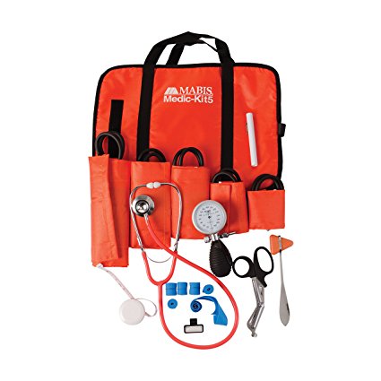 MABIS All-in-One EMT and Paramedic First Aid Kit with 5 Calibrated Blood Pressure Cuffs, Orange