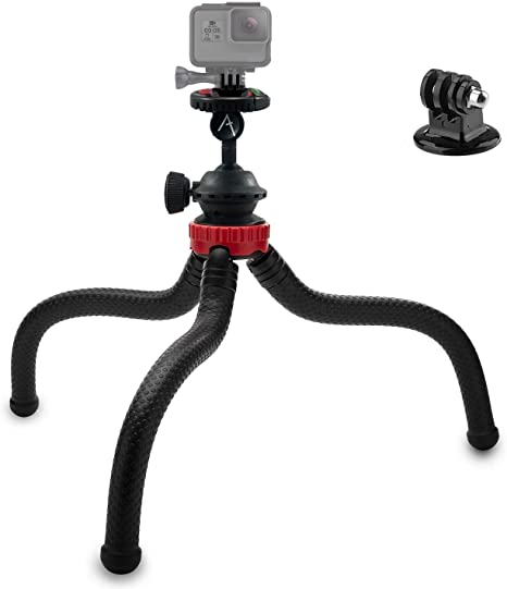 Acuvar 12" Inch Flexible Tripod w/Wrapable Legs. Quick Release Plate Great for All GoPro Hero Cameras   Tripod Mount