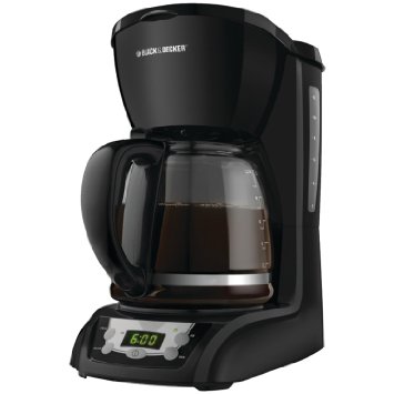 Black & Decker DLX1050B 12-Cup Programmable Coffeemaker with Glass Carafe, Black