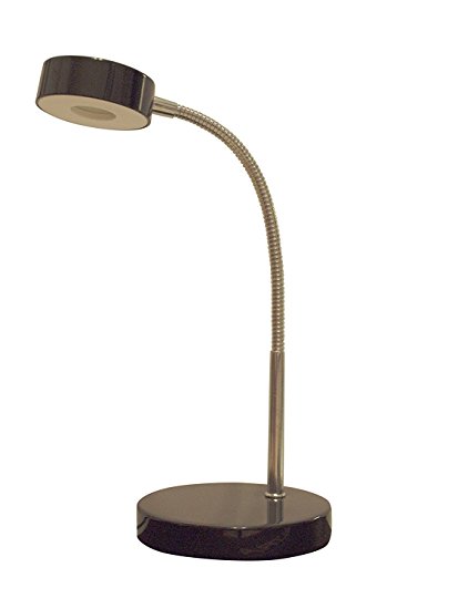 Desk Lamp LED Office Dorm Study School Bedside Bulb Lamps Home Work Modern Light (Black)