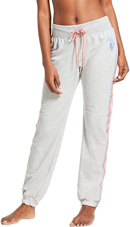 U.S. Polo Assn. Essentials Womens French Terry Jogger Lounge Sleep Sweatpants Pajamas