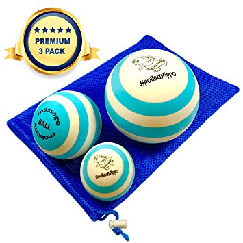 Massage Ball - 3 Set - Deep Tissue Massage Therapy, Myofascial Release, Trigger Point Massager - Muscle Pain Relief, Muscle Knots Foam Ball, Self Massage Physical Therapy Ball
