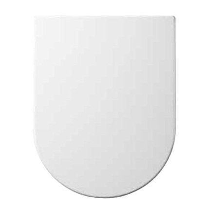 Euroshowers ONE Seat Short D Shape Soft Close Toilet Seat White by Euroshowers