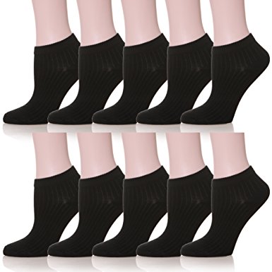 Velice Women's No Show Low Cut Basic Cotton Ankle Socks