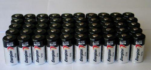 50 pcs Energizer Lithium CR123A 3V Lithium Battery - for camera, flashlight, etc.