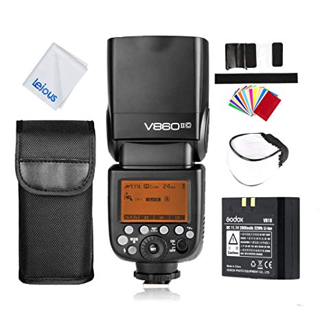 Godox V860II-C e-TTL 2.4G 1/8000s HSS GN60 Camera Flash Speedlite with Li-ion Battery for Canon EOS Cameras 6D 7D 50D 60D 500D 550D 600D 650D (V860II for Canon)