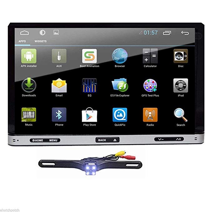 TOCADO Android 7.1 Quad Core Car Stereo with Backup Camera Double 2 Din Stereo Car Touch Screen Radio GPS Navigation Car DVD Player in-Dash DVD Receiver 7" Display Bluetooth USB 3G/WiFi Mirrorlink
