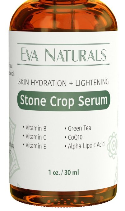 Stone Crop Serum for Face - Natural Skin Lightening Reduces Pigmentation & Dark Spots on Skin, Attacks Wrinkles & Fine Lines - Vitamin C, E & B Complex - 1oz