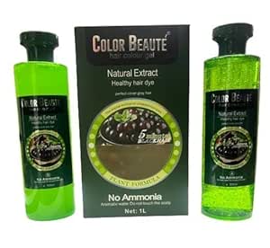 COLOR BEAUTE Healthy Hair Dye Color for Both Men, Women, Natural & Ammonia Free Color Dye (Black) 1000 ml