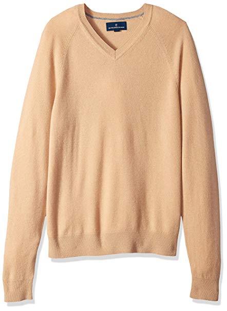 BUTTONED DOWN Men's 100% Premium Cashmere V-Neck Sweater