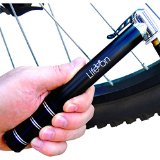 1 Mini Bicycle Tire Pump - Best Portable Micro Hand Pump For Your Bike - Presta and Schrader Compatible - Super Lightweight Ultra-Powerful And Easy To Use - 100 Lifetime Satisfaction Guarantee