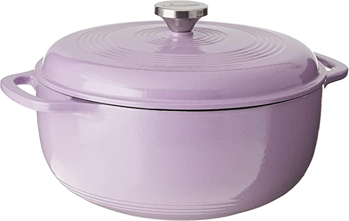 Lodge Enameled Cast Iron Dutch Oven, 7.5 Qt, Lilac