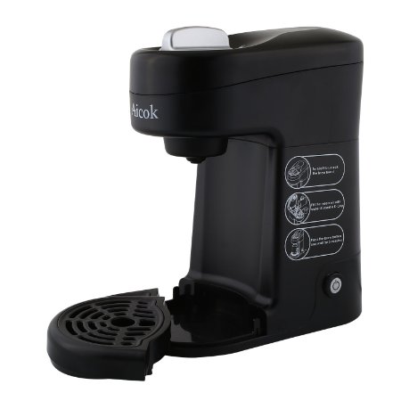 Aicok K-cup CoffeeMaker, Travel Size Single Serve Coffee Brewer ,Dispensing Coffee Machine