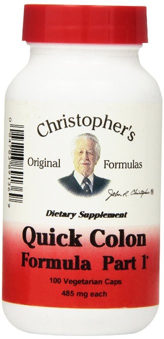 Dr Christophers - Quick Colon Part 1 - 100 Vegetarian Capsules 485 mg each
