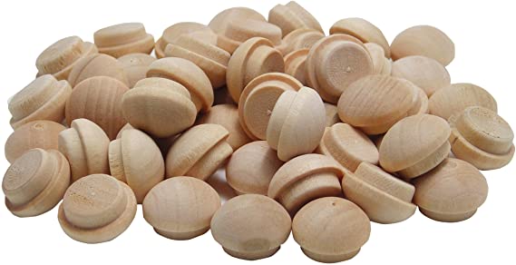 General Tools 312012 1/2-Inch Button Plugs, Hardwood, 50-Pack
