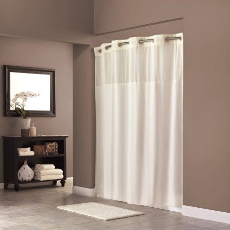 Hookless RBH40MY302 Fabric Shower Curtain - Beige