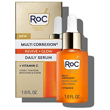RoC Multi Correxion Revive   Glow Vitamin C Serum, Daily Anti-Aging Wrinkle and Skin Tone Skin Care Treatment, 1 Fluid Ounce
