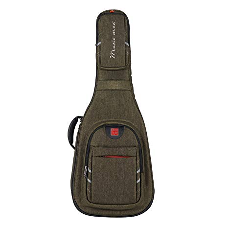 Music Area WIND30-AC-GRN Classic Guitar Gig Bag Waterproof with 30mm cushion protection - Green