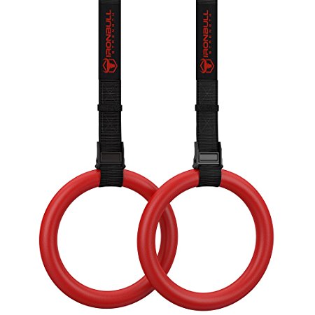 Gymnastics Rings With Adjustable Straps For Crossfit , Strength Training , Pull Ups and Dips (ABS - 28mm)