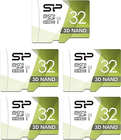 Silicon Power 32GB 5-Pack High Speed MicroSD Card with Adapter