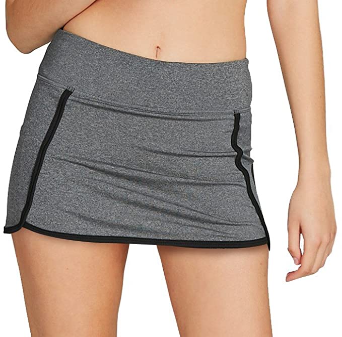 Cityoung Women's Athletic Gym Tennis Skirt with Shorts Running Skort