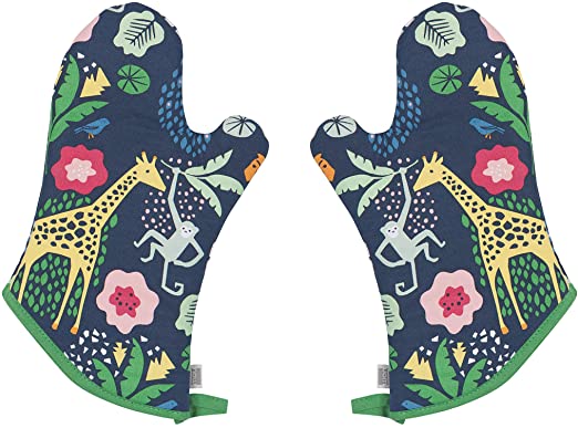 Now Designs Oven Mitts Basic, Wild Bunch Print