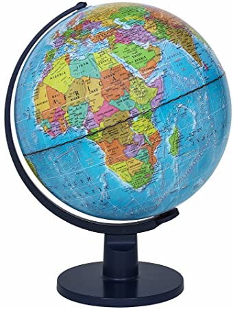 Waypoint Geographic Scout World Globe Globe for Kids & Teachers- More Than 4,000 Name Places- Great Color & Unique Construction- Up-to-Date World Globe- Geography Globe with Stand- 12”