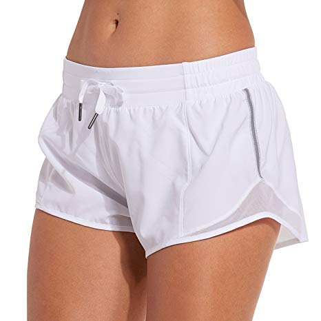 CRZ YOGA Womens Workout Running Sports Shorts with Pocket - 254 inch