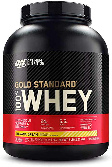 Optimum Nutrition Gold Standard 100% Whey Banana Cream 5lbs 5 pound